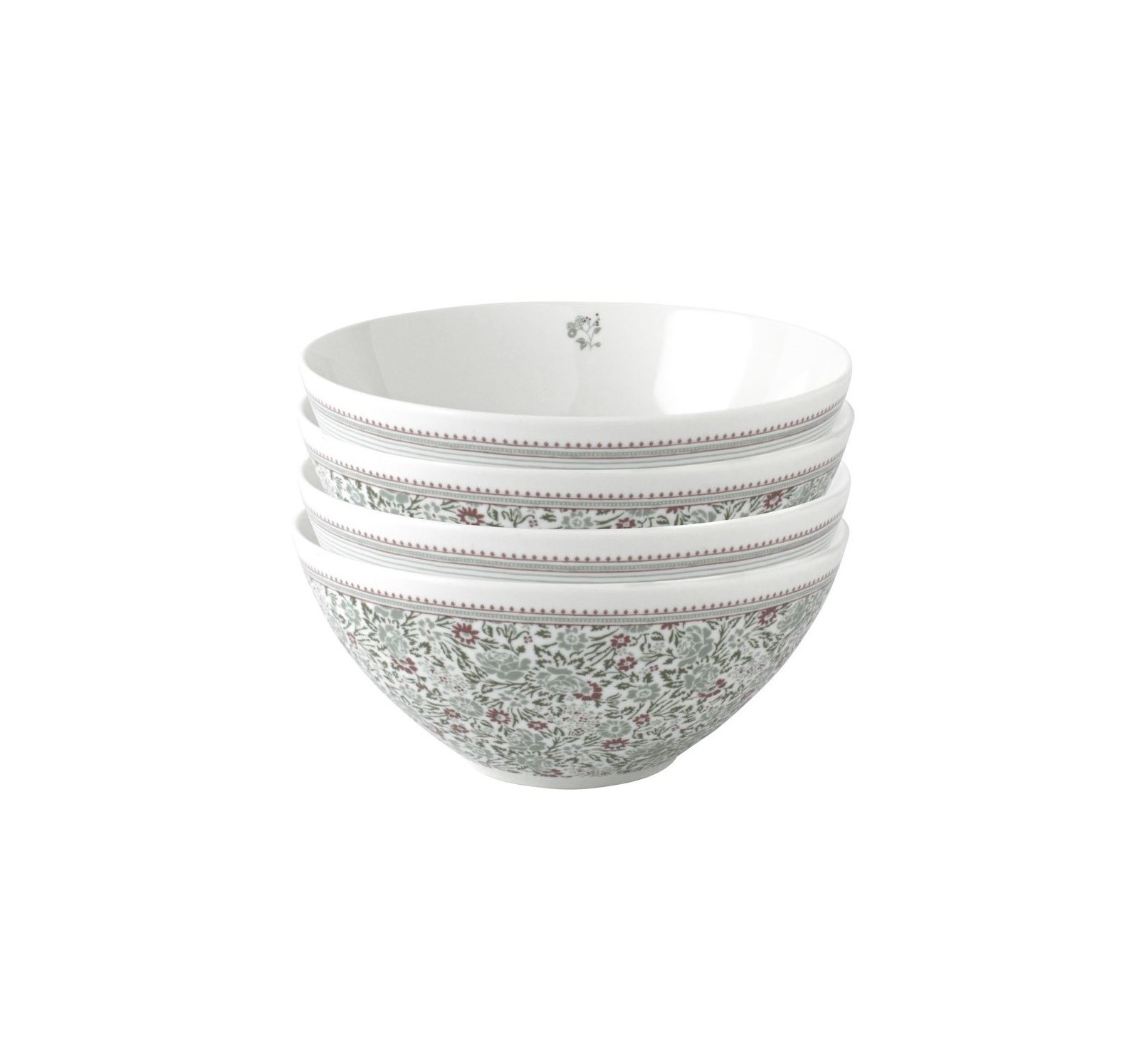 Набір 4-х тарілок WILD CLEMATIS Giftset 4 Bowls Ø16 (Green/Multi)